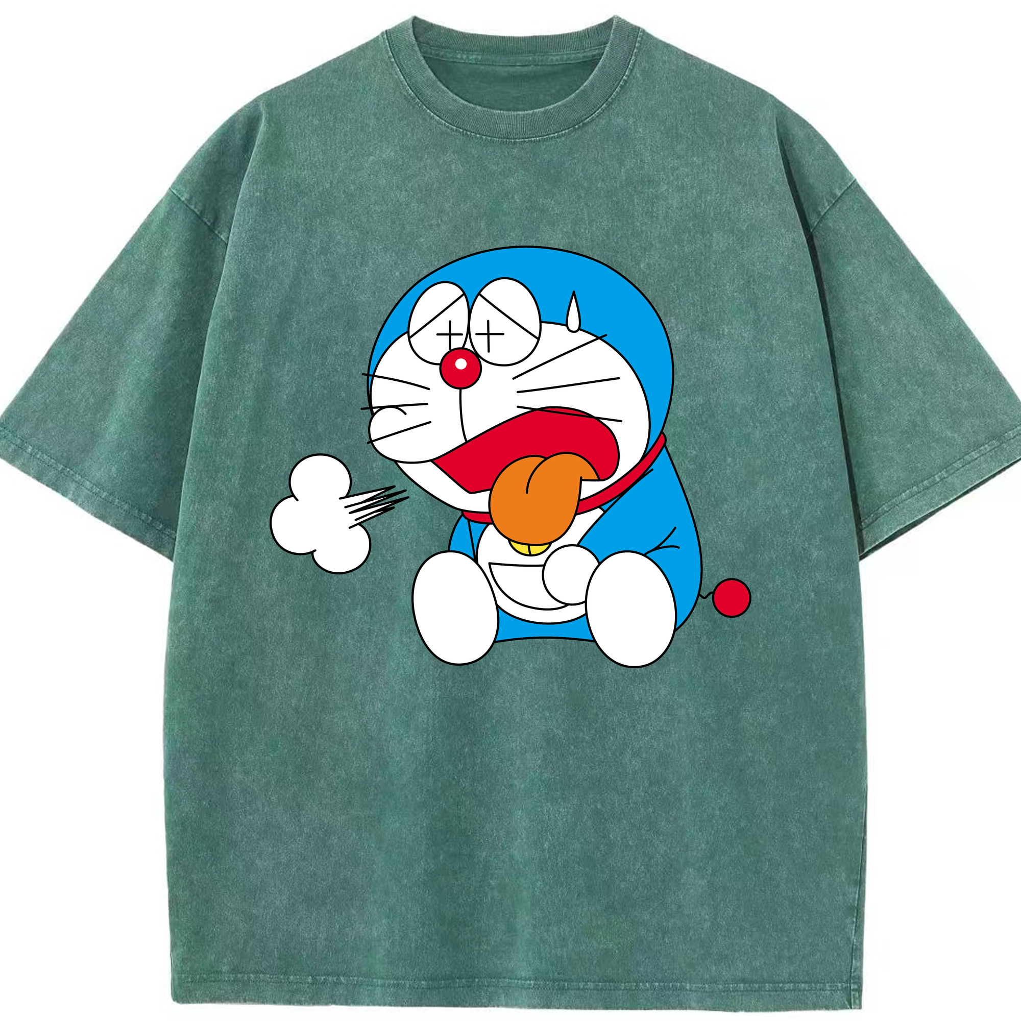 （画像用） ドラえもん Doraemon 綿100% ヴィンテージ風 半袖Tシャツ（フロントプリント）